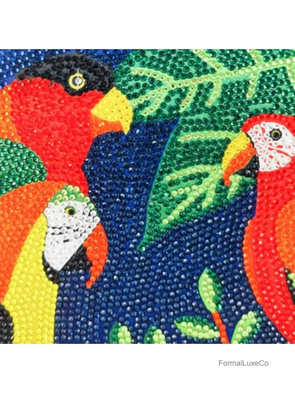 Parrot Rhinestone Crystal Clutch Evening Bag Prom Party Handbag Sequins